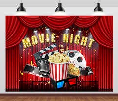 CORFOTO Movie Night Backdrop Fabric ...